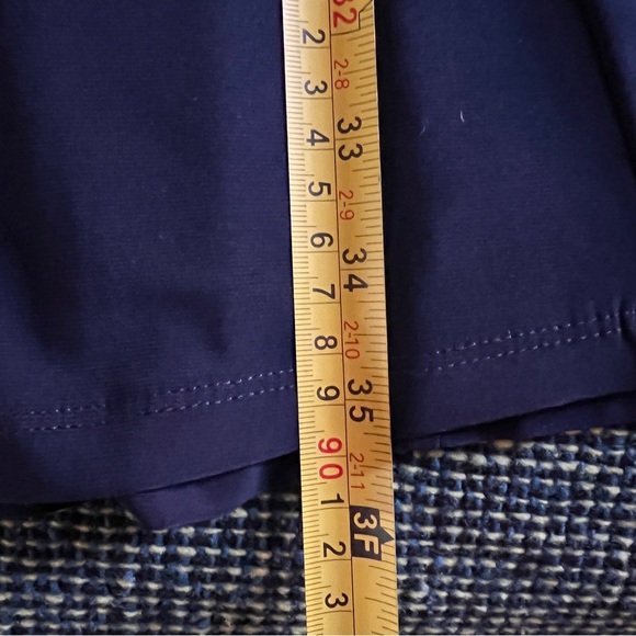 Chaps Navy White A-line Fit And Flare Dress - Size Medium - Picture 5 of 5